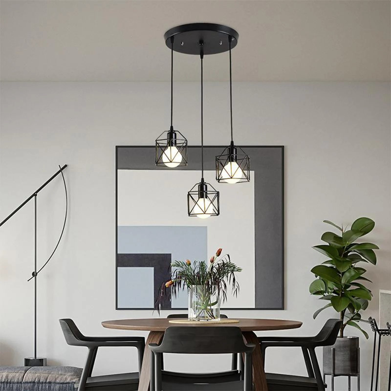 

Modern Industrial Vintage Cage Pendant Light Art Iron Wrought home Ceiling Lamp Suitable for E27 Bulbs Home Decorative Lighting