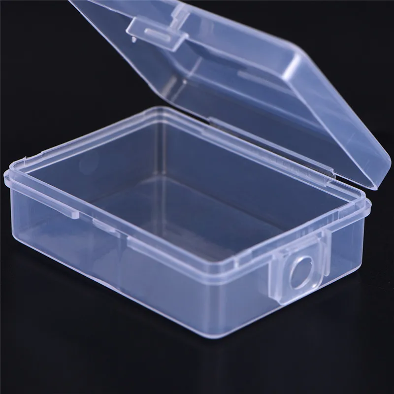 

2Pcs/pack Clear Plastic Jewelry Storage Box 5*6.8cm Collection Container Case With Lid Transparent Storage Box