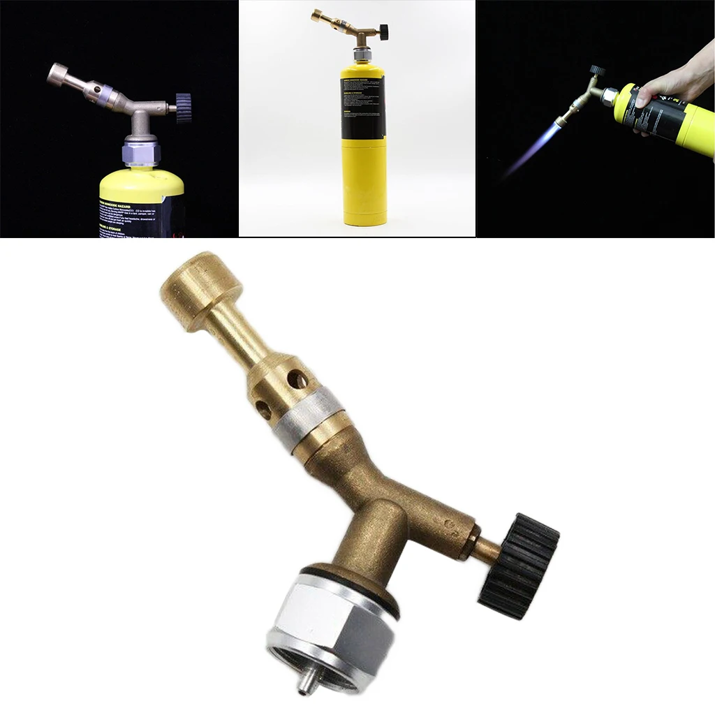 Propane Gas Torch Head Hand Ignition for MAPP Adjustable Flame for Welding Plumbing Solder