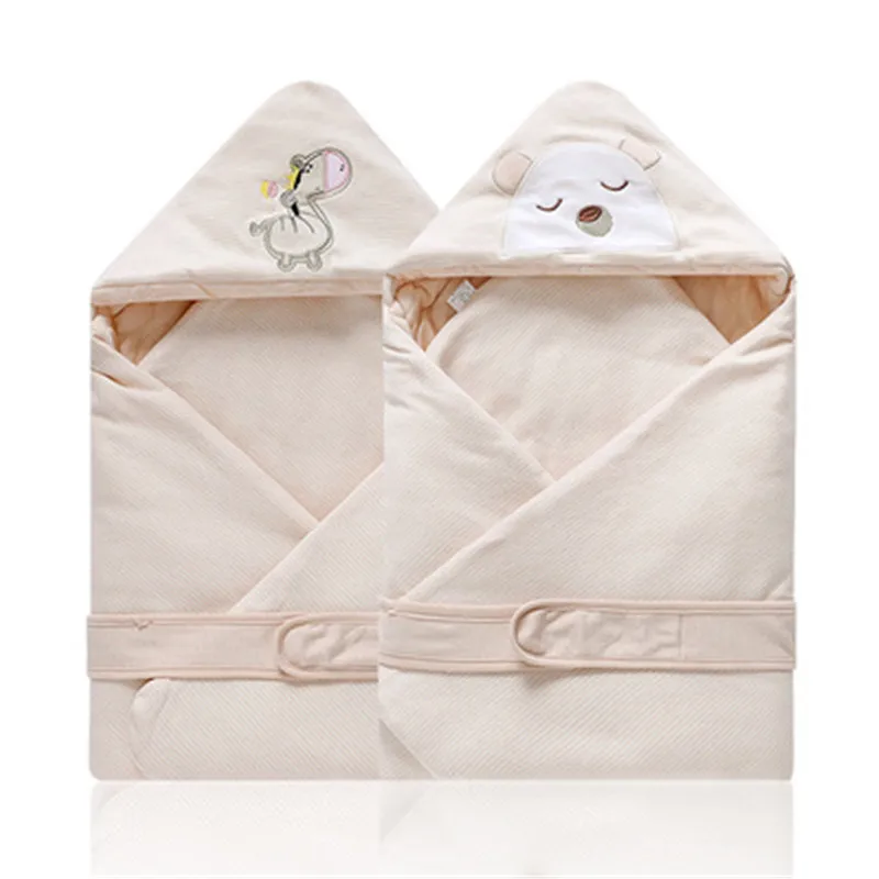 

Newborn Baby Plush Sleeping Quilt Four Seasons Hold Sleepsack Cute Soft Wrapped Swaddle Blanket 100% Cotton Warm Sleeping Bag
