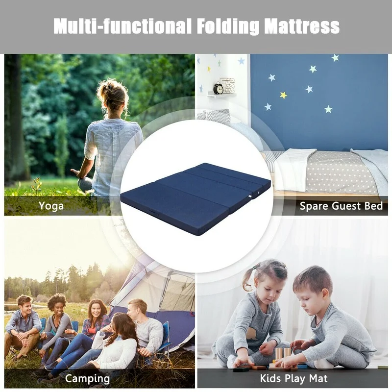 

Bedroom Tatami Mattress Foam Folding Mattress Futon Overnight Sofa Bed Household Bedding Breathable Non-slip Soft Sleeping Mat