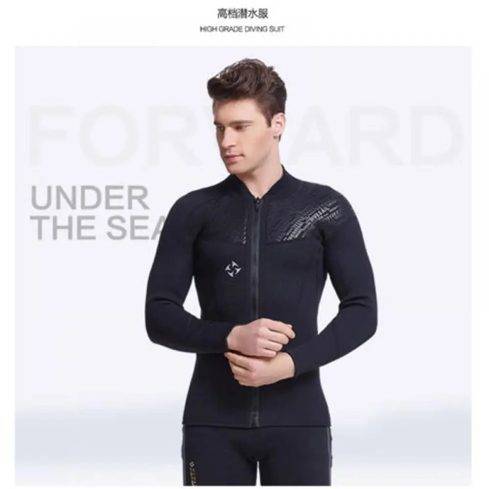 Новые 3 мм мужские черные с длинным рукавом Куртка для Гидрокостюма Топы Surf
