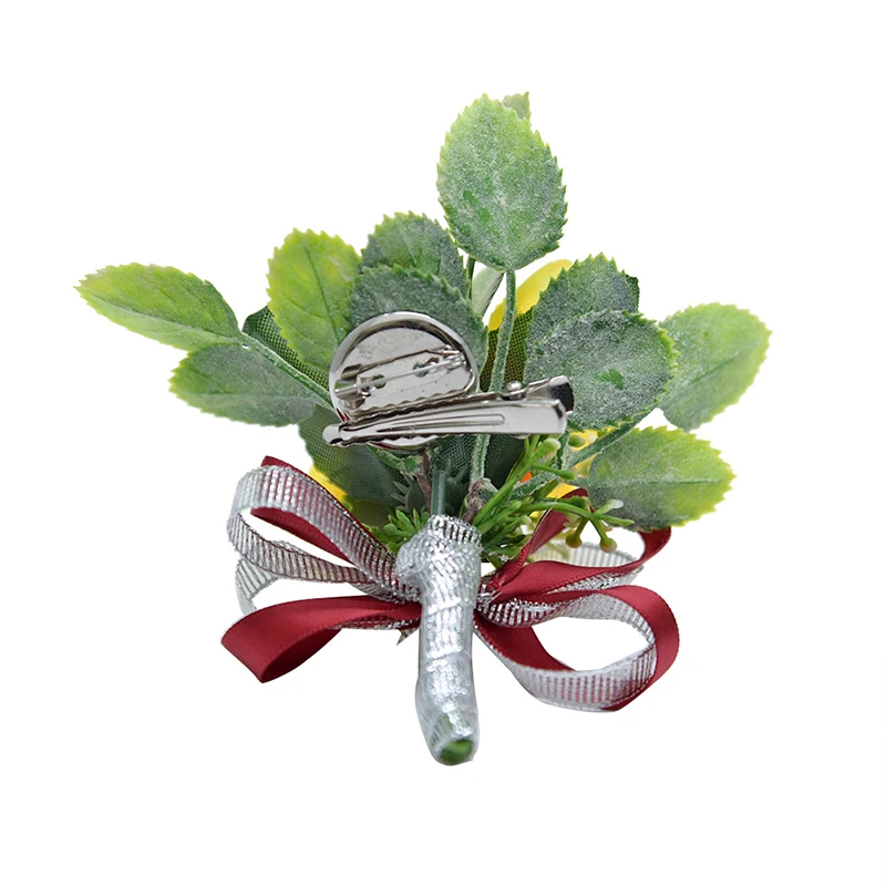 Бутоньерка для жениха подружки ручная имитация подсолнуха девушки невесты