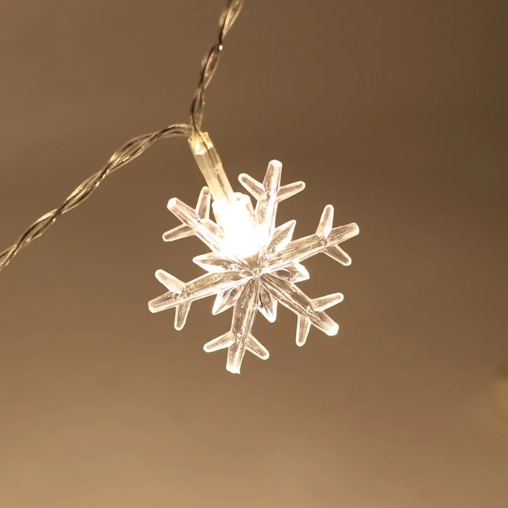

1M 10Leds Christmas Tree Snow Flakes Led String Fairy Light Xmas Party Home Wedding Garden Garland Christmas Decorations Outdoor