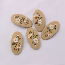 Pinzas para el pelo para niños, accesorios bonitos para el cabello para bebé, bordado a cuadros de lunares, 5 piezas/juego 2020 (2)