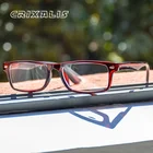 Очки для чтения CRIXALIS для мужчин и женщин, винтажные прямоугольные аксессуары для работы за компьютером, для дальнозоркости, UV400 + 2022-+ 1,00, светильник, 4,00