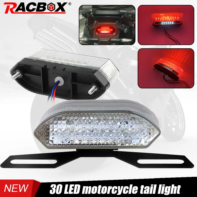 Универсальный Мотоцикл Фонарь освещения номерного знака держатель кронштейн