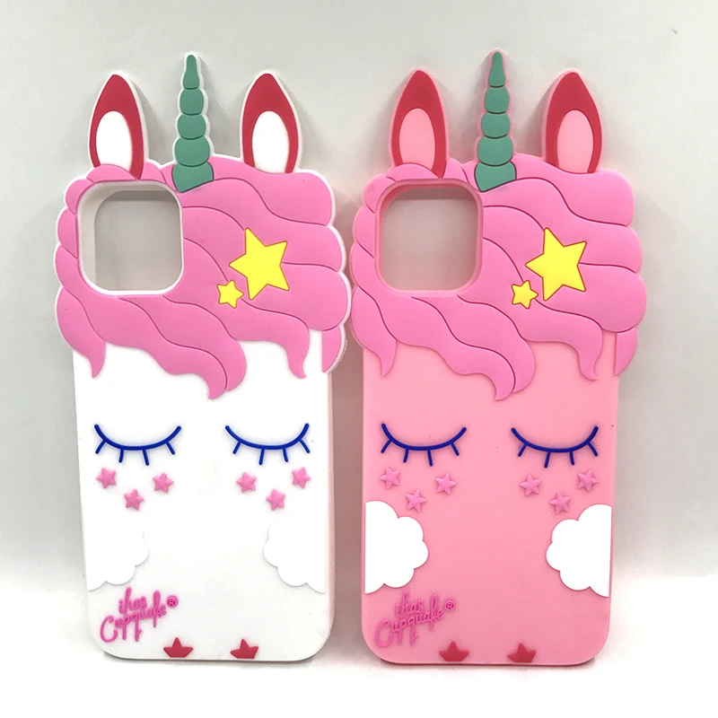 

Cute 3D Unicorn Phone Case For iPhone 11 8 7 6 6S Plus 5 5S SE2016 X XR XS Max Cartoon Soft Silicone Protecive Back Case Cover