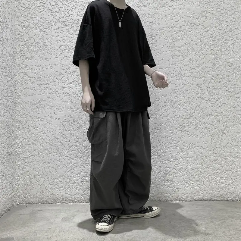 

T-shirt Irregular Design Summer Loose Short Sleeve Men's And Women's Fashion Tidal Current Solid Color Streetwear New Arrivals