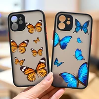 cute colorful butterfly cool case for iphone 11 12 13 pro max phone lovely luxury silicone cover for xs xr 7 8 plus fundas para