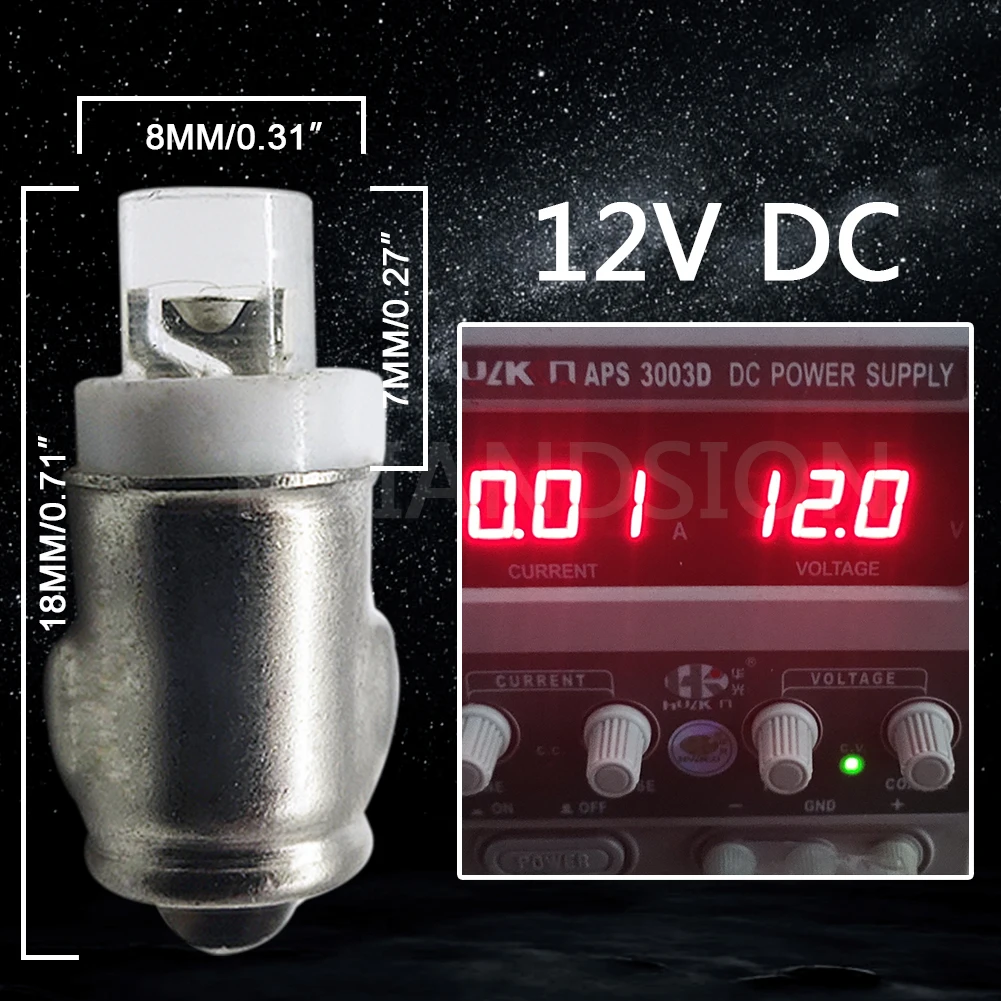 Бесплатная доставка 100 шт. 12 В белый Спидометр BA7S для приборной панели приборные