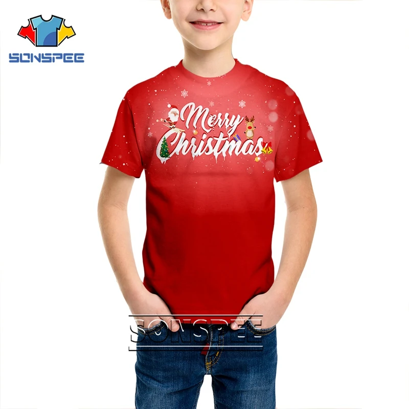 08 Fashion T-shirt 3D print Christmas Shirts Men Women Anime Child Streetwear Santa Claus T shirt Harajuku Kids Tshirt Xmas Clothes - Цвет: 08