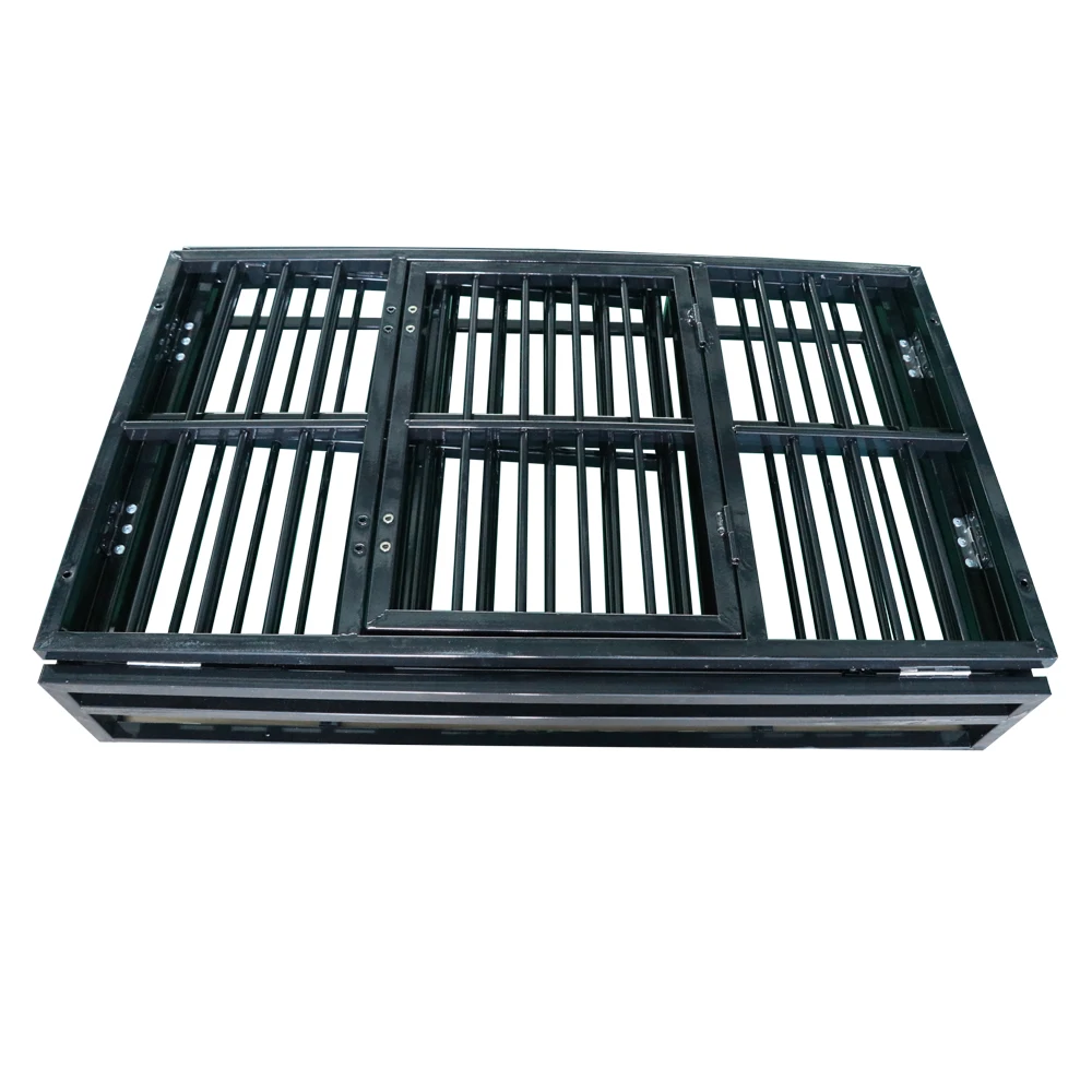 

42" Heavy Duty Dog Cage Crate Kennel Metal Pet Playpen Portable with Tray Black