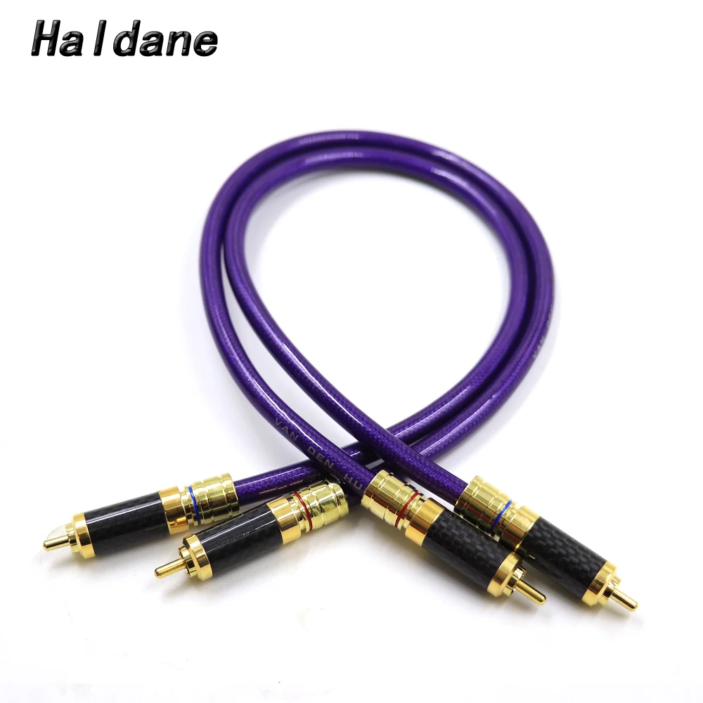 

Haldane Pair RCA Interconnect Audio Cable with Siler Plated Van Den Hul MC SILVEB-IT 65