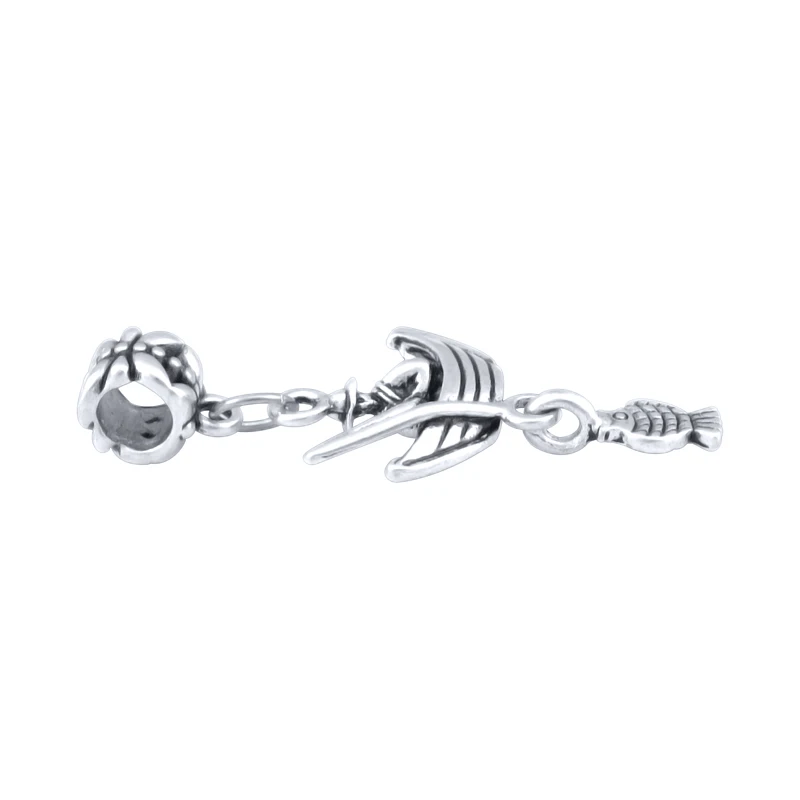 Silver Color Boat Fishing Man Charm Fit Pandora Charms Bead Bracelets diy Fashion Jewelry Making SPP068 | Украшения и аксессуары