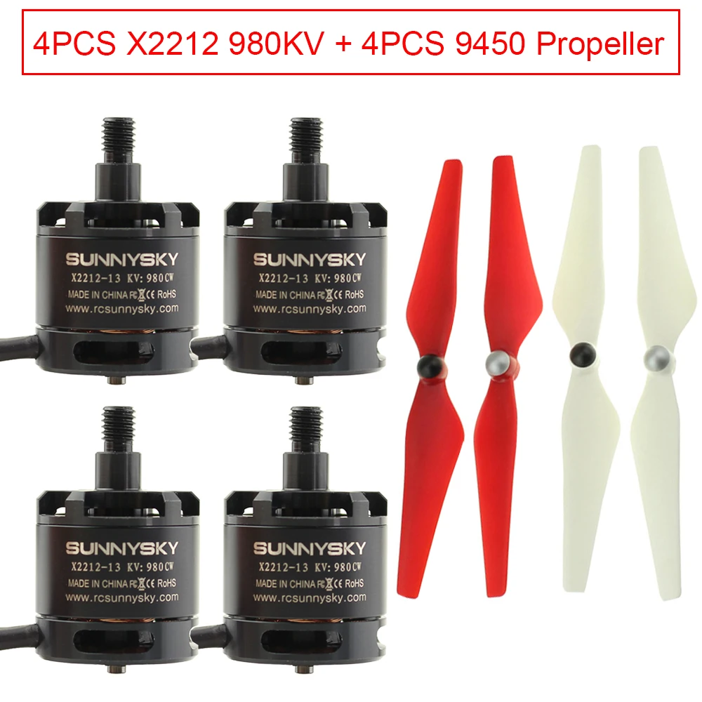 Новый бесщеточный мотор SUNNYSKY X2212 980KV с саморезьбой 9450 пропеллером DIY мульти ротор