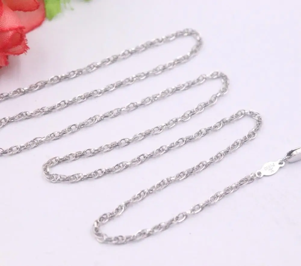 Новинка ожерелье из чистой платины 950 2 мм Двойная Цепочка Rolo Link 17 71 'l