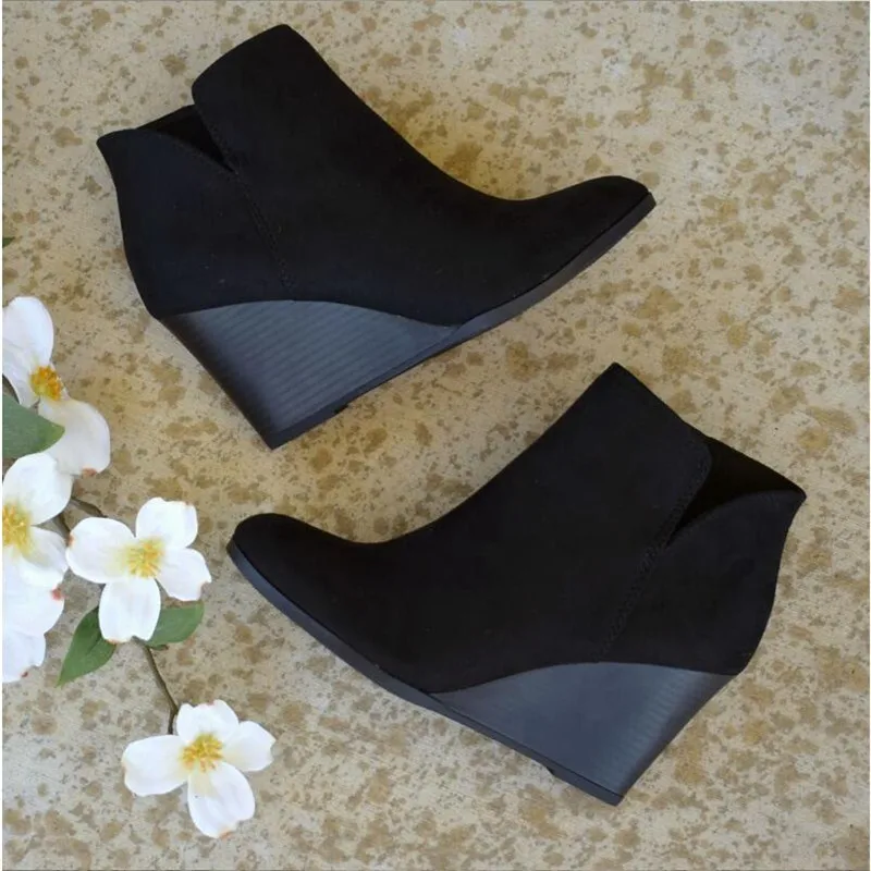 

puntiagudos botas de invierno de leopardo botas de tobillo de encaje calzado de plataforma tacones altos cuas zapatos de mujer