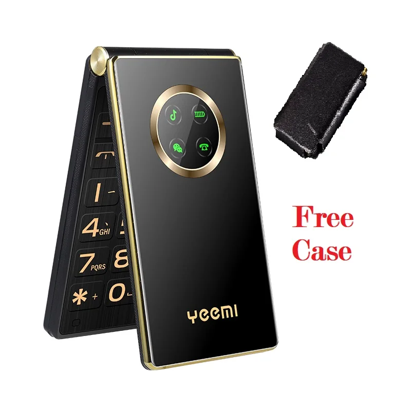 Free Case 3G WCDMA 2G GSM Loud Sound Cover Elderly Mobile phone Quick Dial SOS Blacklist Torch Large Key Camera