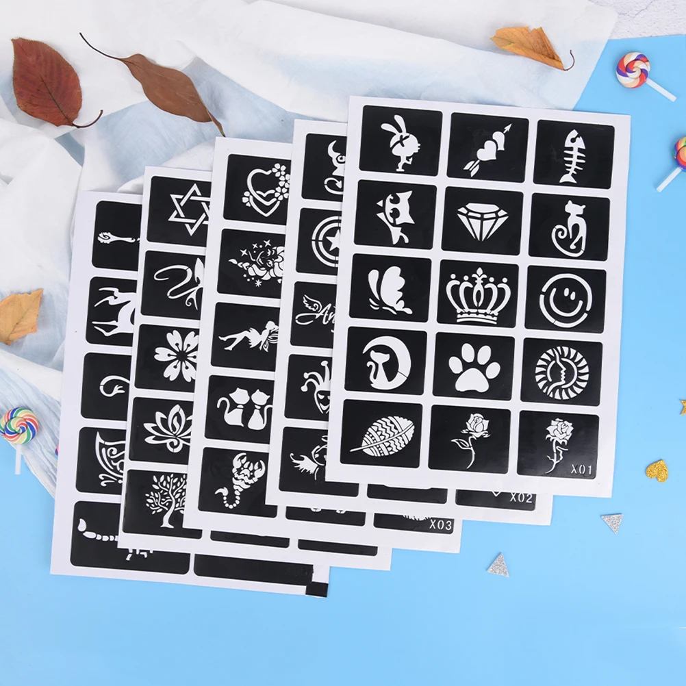 1 шт. трафарет для тату аэрография блеск татуировки женщин и девочек Детский