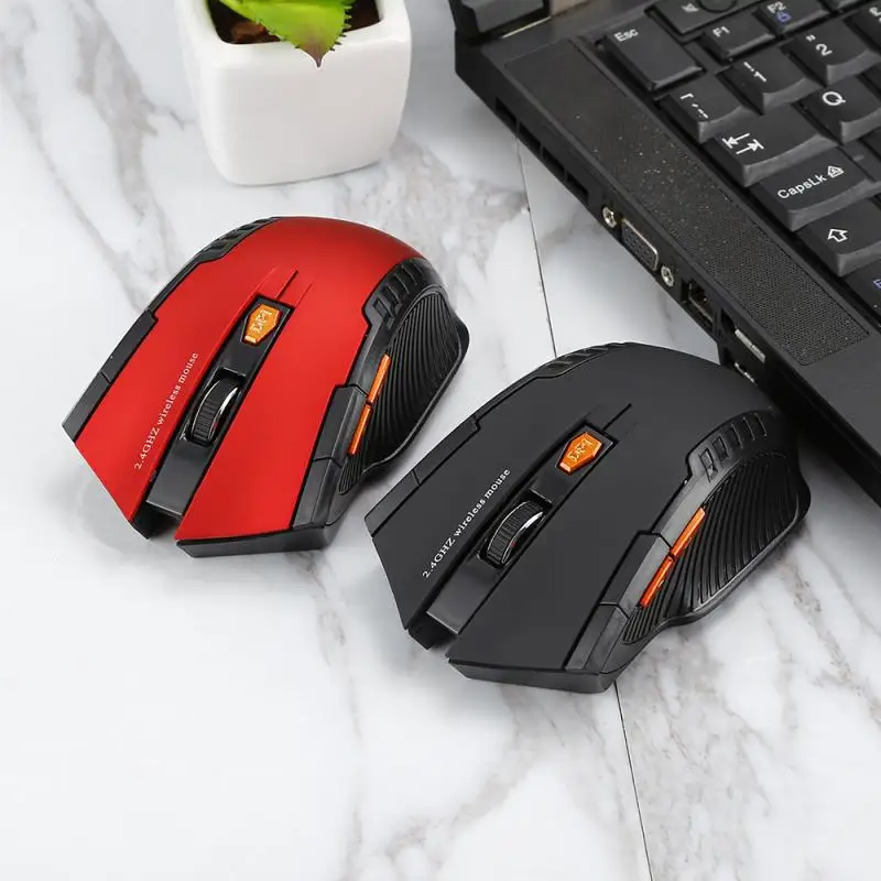 

2.4Ghz Wireless Gaming Laser Mouse Battery Powered Mice Mice With USB Receiver For PC Laptop 1600DPI 6 Keys Gaming Mouse