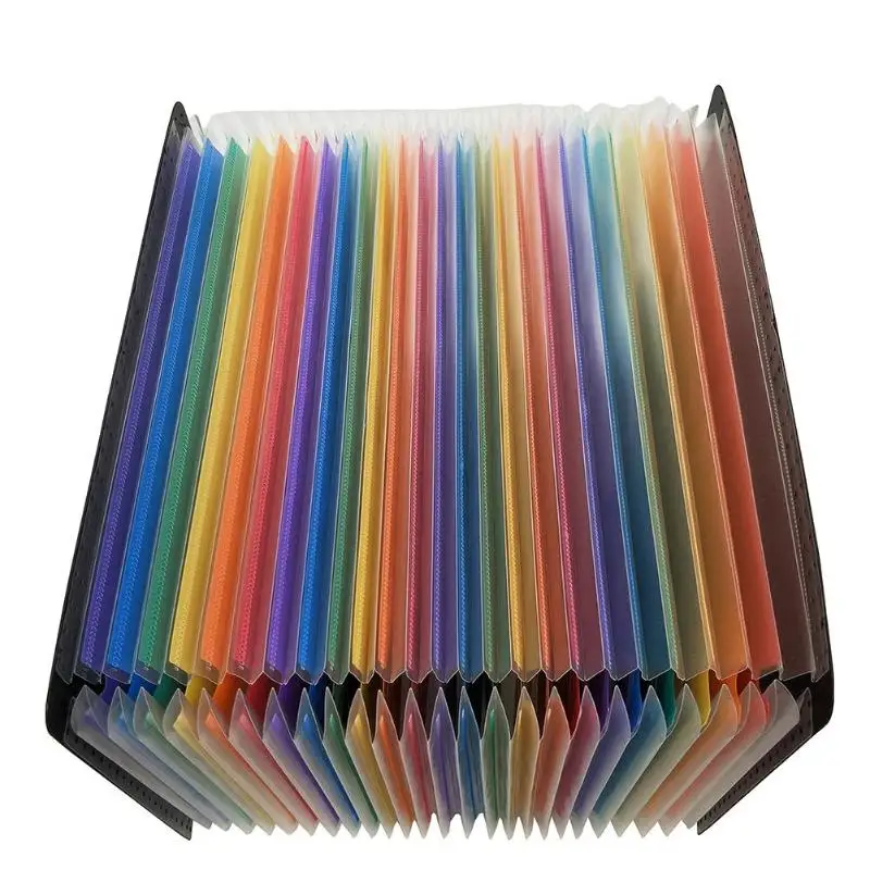 24-Layer Big Document Bag Rainbow Organ A4 Classification Test Papers Tool Business Expanding File Folders Filing Products | Дом и сад