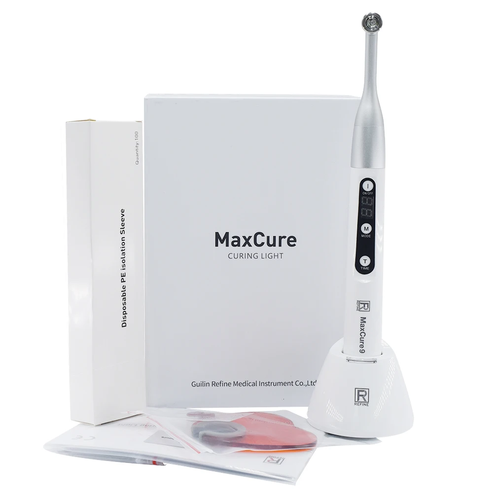Orthodontic Instruments Dental Blue LED Curing Light 1 Second Curing Lamp MaxCure 9 / Dental Composite Resin Veneer
