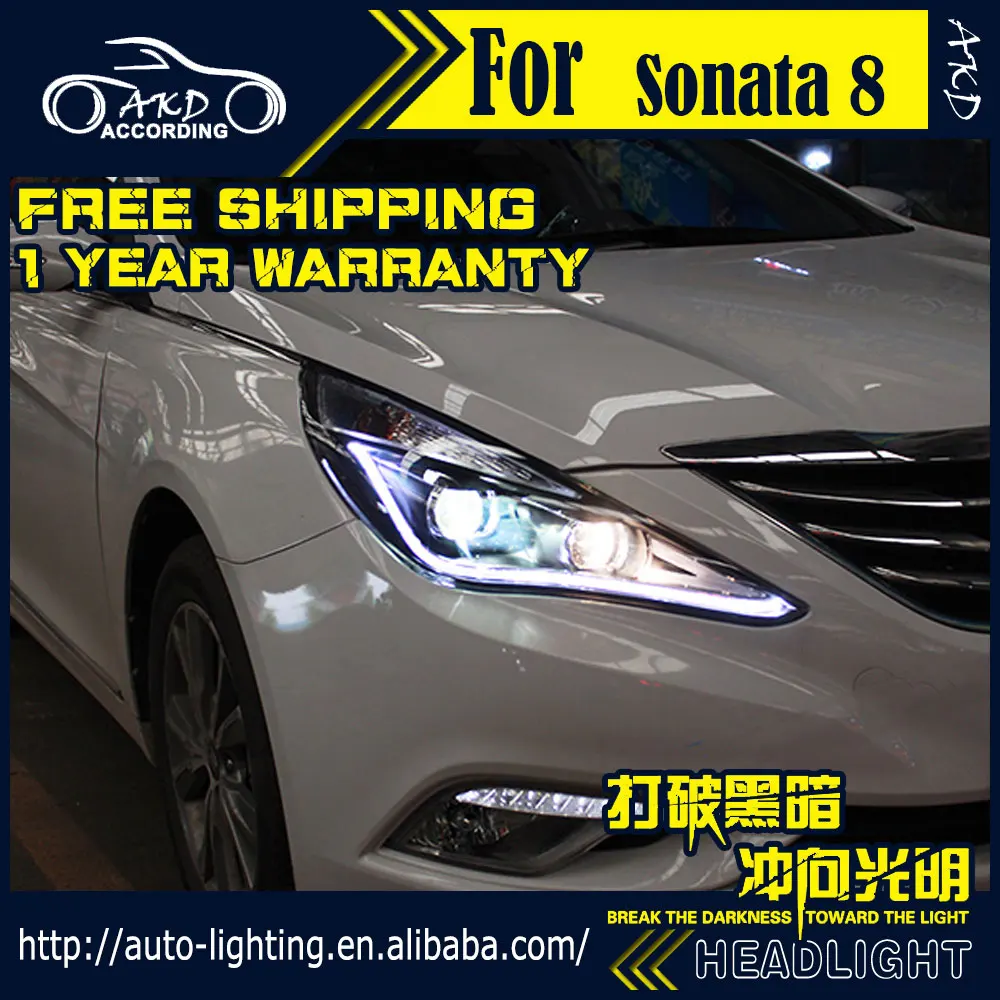 АКД автомобильный Стайлинг Головной фонарь для Hyundai Sonata фары 2011-2015 Соната