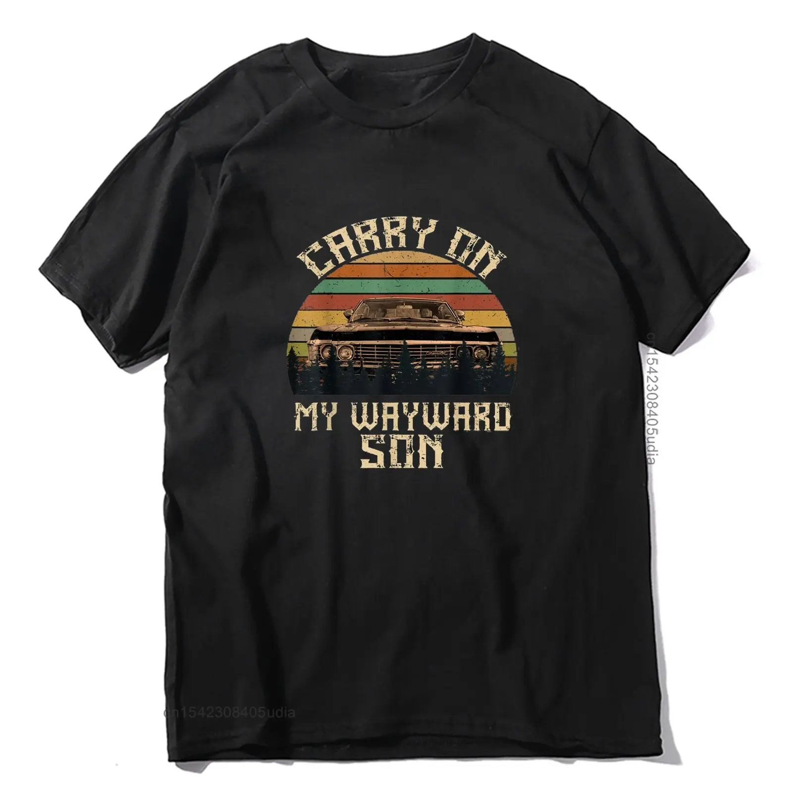 Carry On My Wayward Son Supernatural Vintage Retro Funny Men's T-Shirt Ovcersize Sweatshirt Tee Birthday Geek Tees Young Tshirts