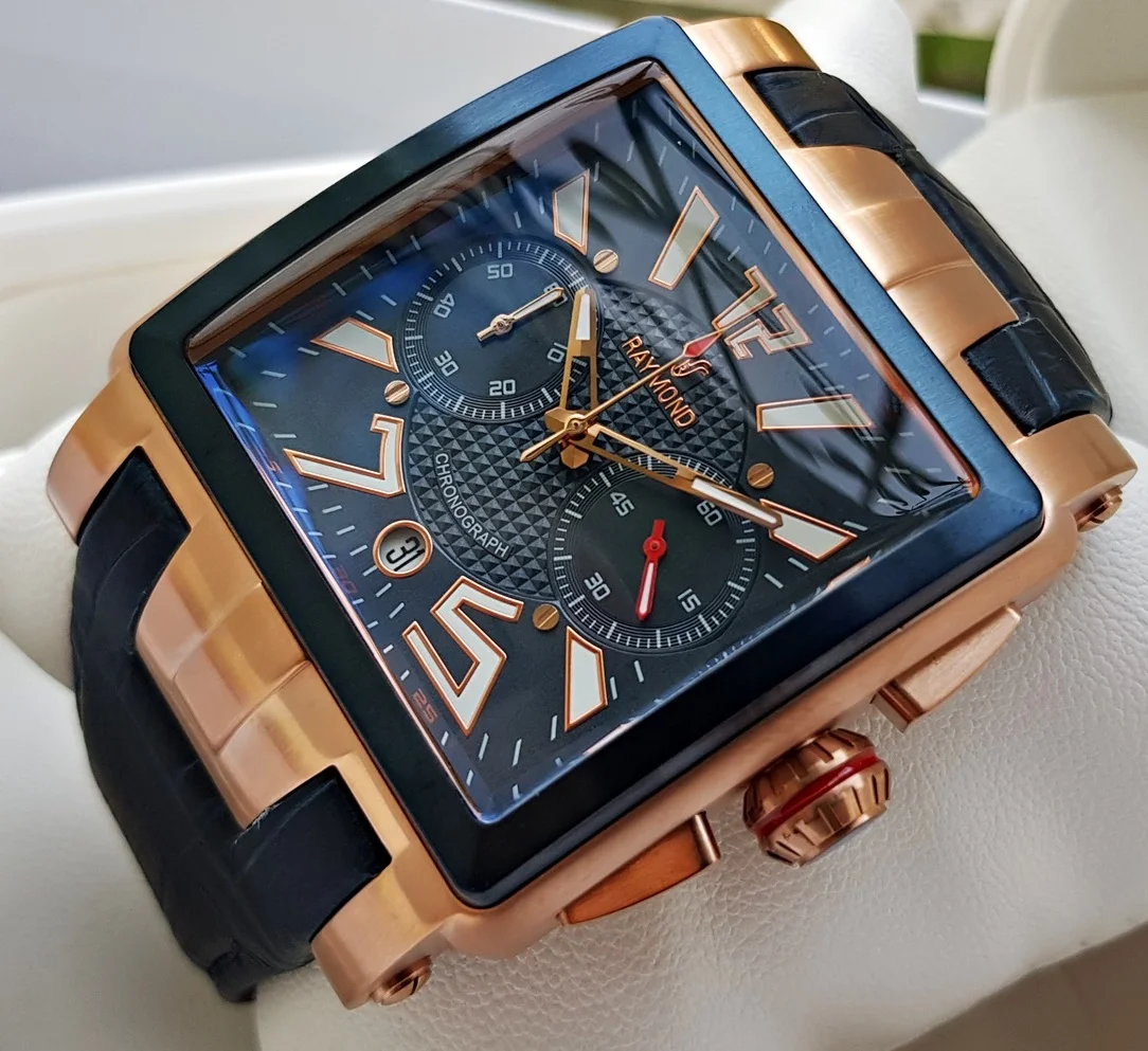 

Raymond Swiss Big Case Navy Blue Men 'S Wristwatch Classic Stylish Model Europe America Fashion Watches Swiss Watches