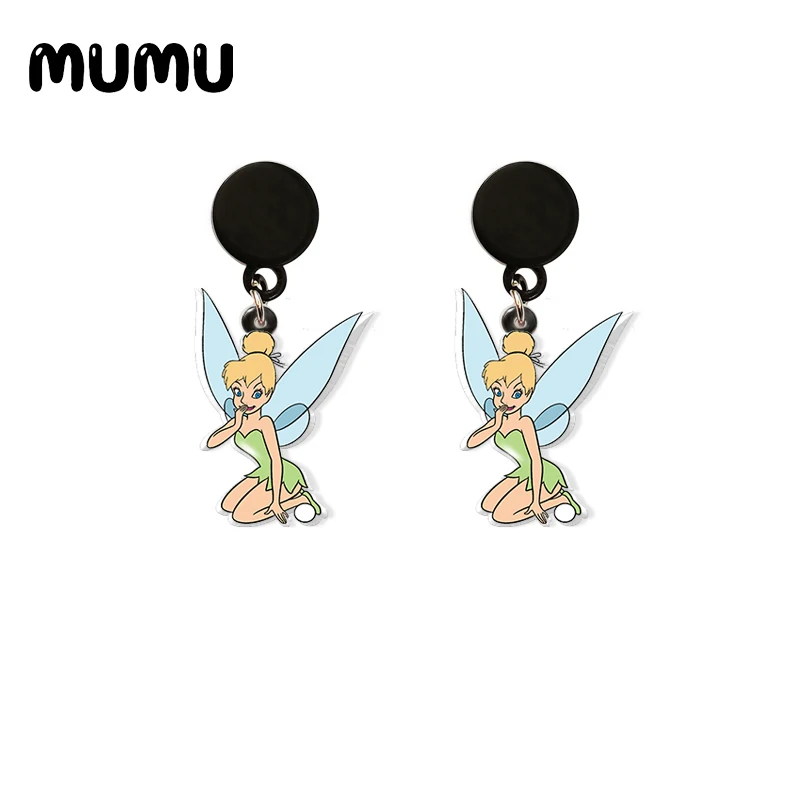 Новинка 2021 серьги-подвески Tinkerbell искусственная эпоксидная смола ювелирные