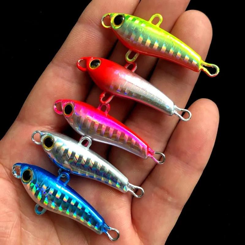 

5 Colors10/15/22/35g 3D Eyes Sequin Lure Metal Vib Blade Artificial Vibe With Spoon for Bass Pike Perch Fishing