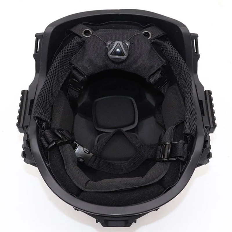 

Wendy Ballistic Helmet PE Material Black High Cut NIJ3A Bulletproof Light Weight For Police