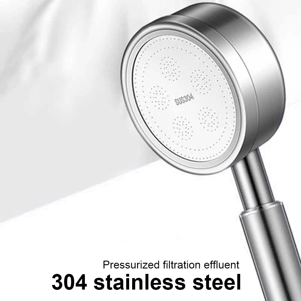 

Handheld Shower Head High Pressure Rainfall Stainless Steel Shower Nozzle Filter Massage Spa Detachable Bath Showerhead