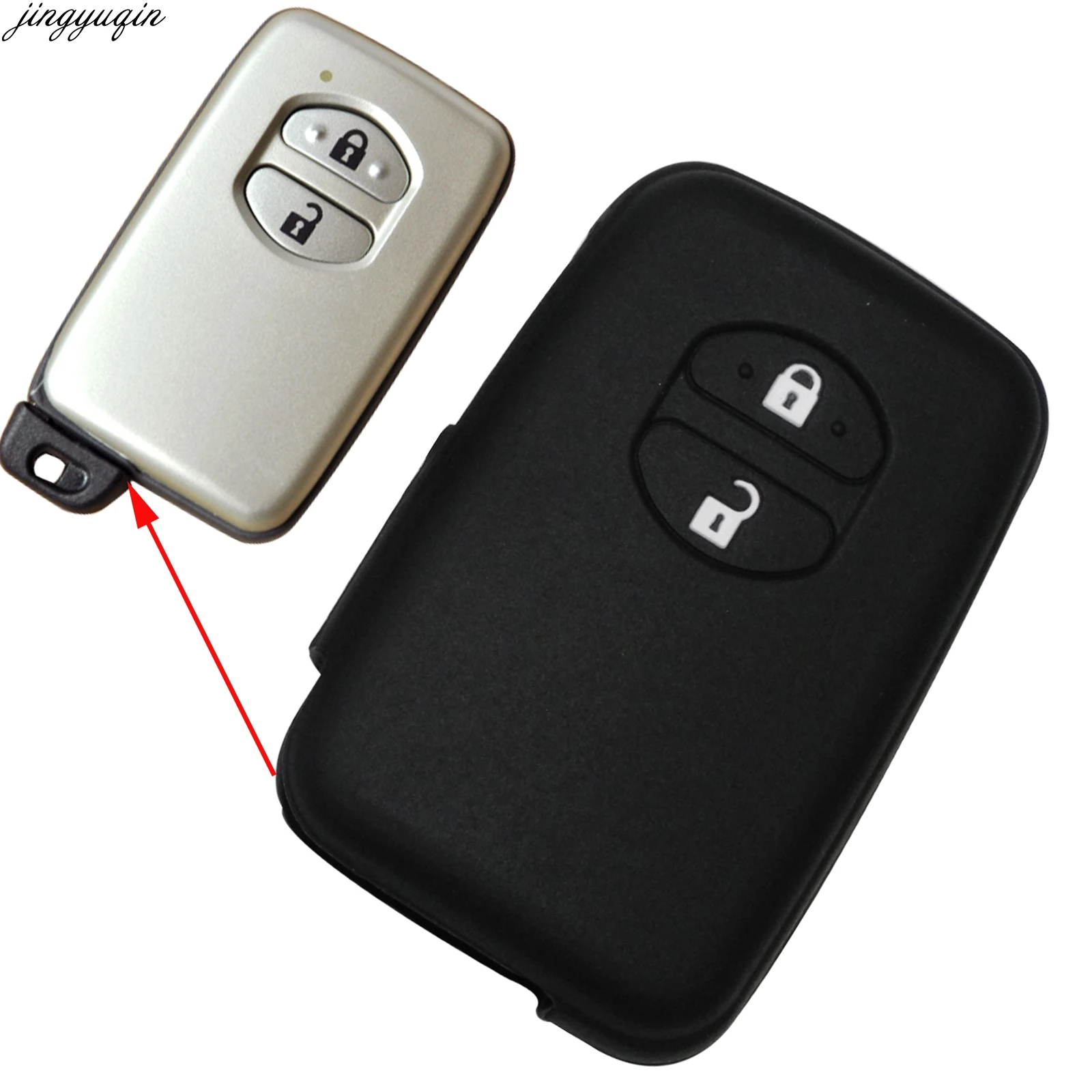 Чехол для ключей автомобиля с 2 кнопками Toyota RAV4 Land Cruiser Camry Highlander Prado Prius |