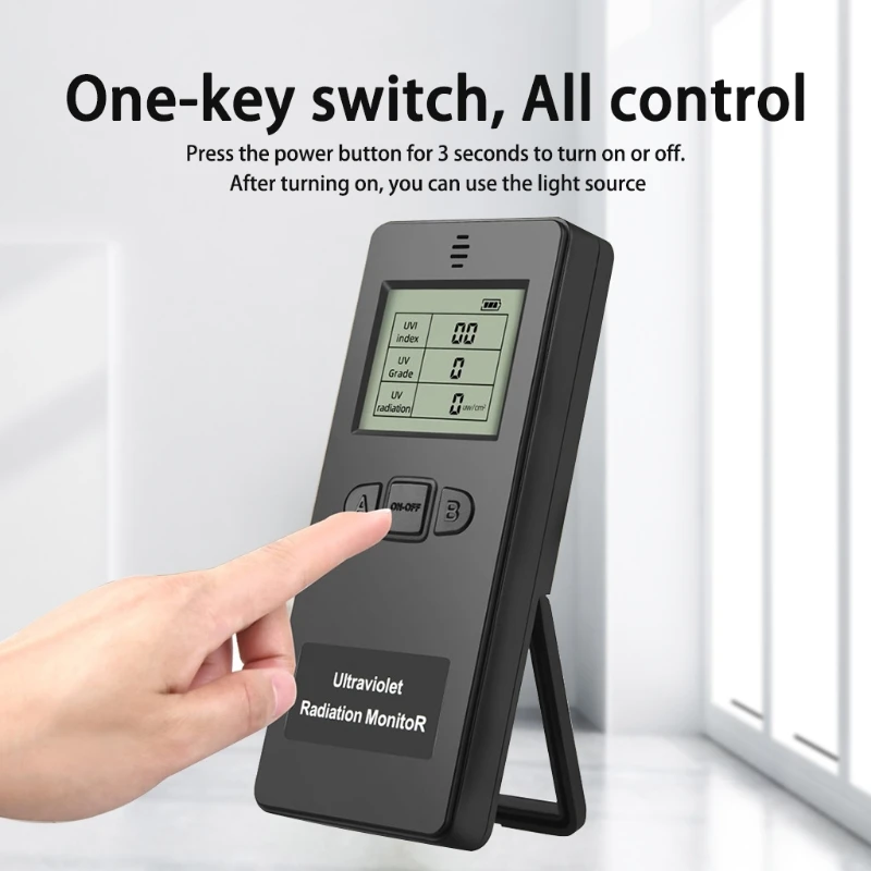 

Digital Radiation Detector Hand-held Digital LCD UV UVI Detector Great Tester for Home UV UVI Inspections Office Outdoor