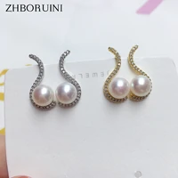 zhboruini pearl earrings 925 silver stud earrings for women snak personality 100 real natural pearl jewelry girlfriend shop