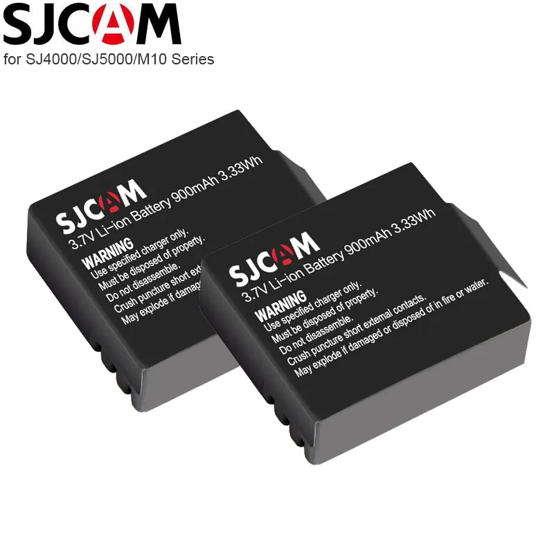 Аккумулятор SJCAM SJ4000 перезаряжаемый аккумулятор 900 мАч 2 шт. батареи для SJ5000 SJ5000X Elite