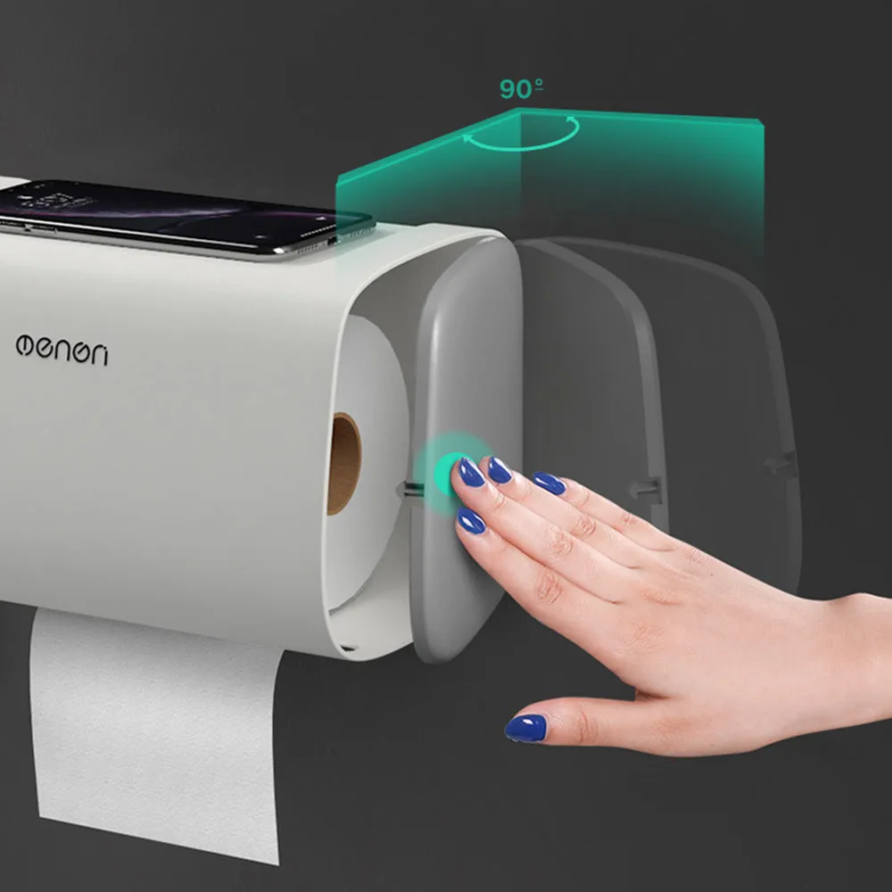 

Bathroom Waterproof Toilet Paper Holders Wall Mounted Storage Box Tissue Box Multifunctional Toilet Drawer Supplies