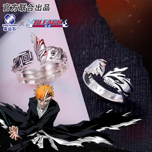 bleach anime ring sterling silver 925 comics role hitsugaya toushirou hyorinmaru cosplay figure gift for girlfriend free global shipping