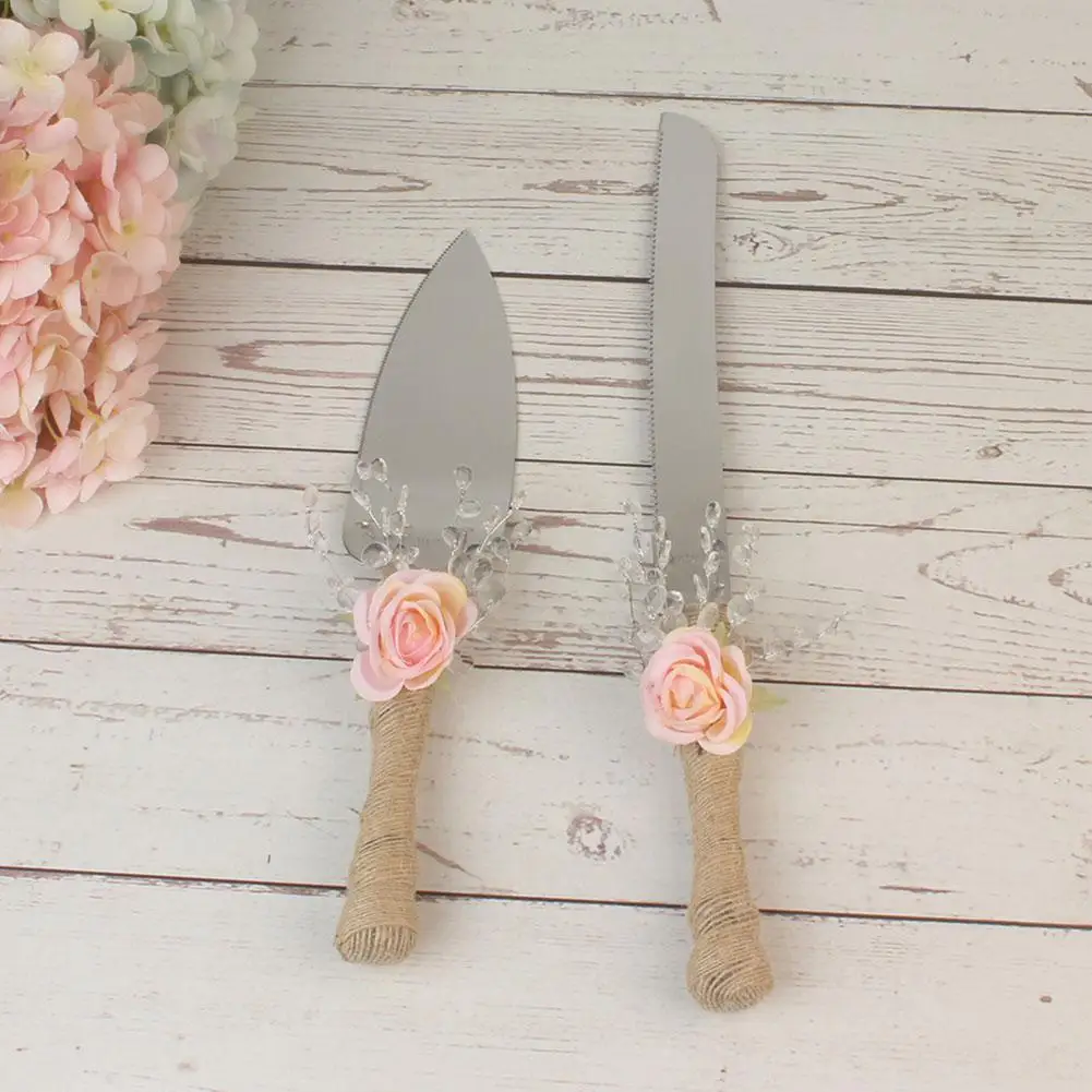 Нержавеющая сталь резак для торта Романтический искусственный цветок комплект