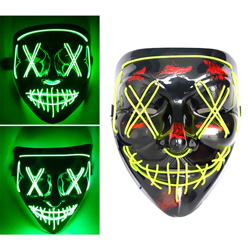 Костюмы для Хэллоуина светящиеся маски диджея Аксессуары праздника |