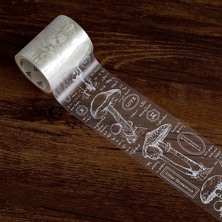 Винтажная растение цветы Грибная лента прозрачная для декорации washi сделай сам