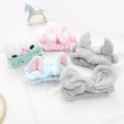 NO.ONEPAUL аксессуары для волос для ванной аксессуары для волос для женщин и девочек милые коралловые флисовые кошачьи ушки эластичные повязки на голову мягкие удобные для мытья лица