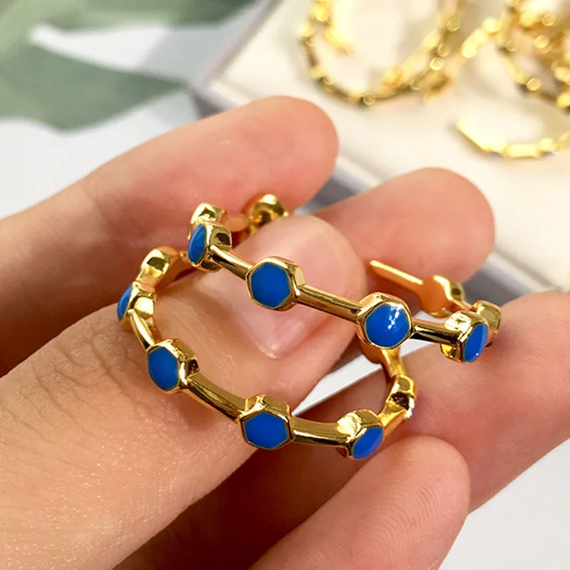 Женские серьги в виде сот круглые из нержавеющей стали роскошные ювелирные