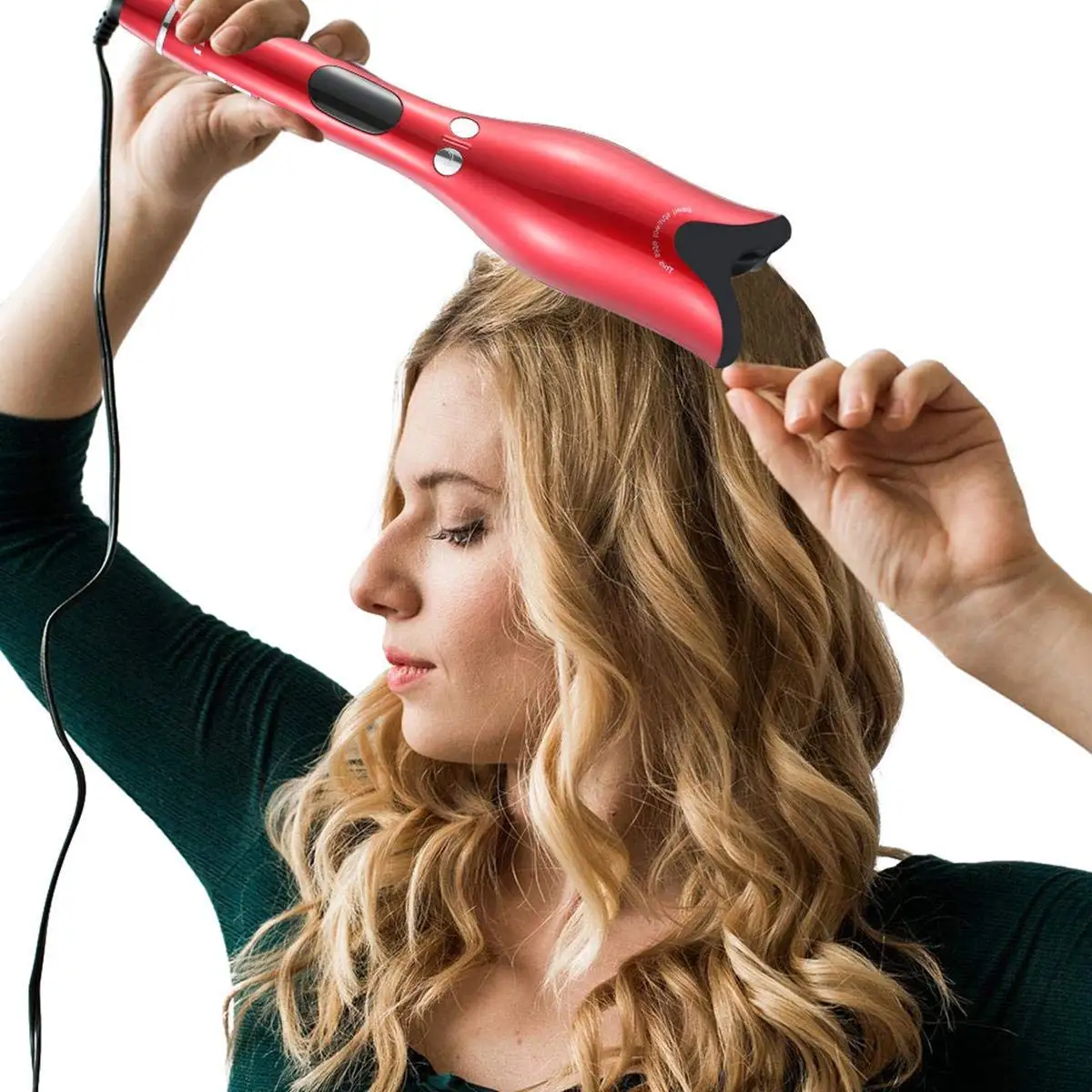 

Curling Iron Automatic Hair Curler with Tourmaline Ceramic Heater and LED Digital Mini Portable Curler Air Curling Wand GH3