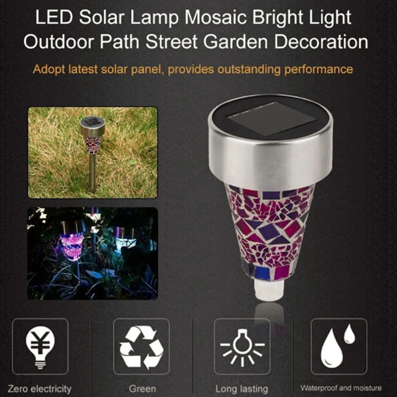 6 шт. в упаковке солнечные садовые светильники наружное декоративное мозаичное