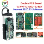 TCS Multidiag 2020,23 с програмным обеспечением для активатора V3.0 9241A, двойная зеленая печатная плата V9.0, считыватель кодов, диагностический инструмент для грузовиков Multidiag PRO