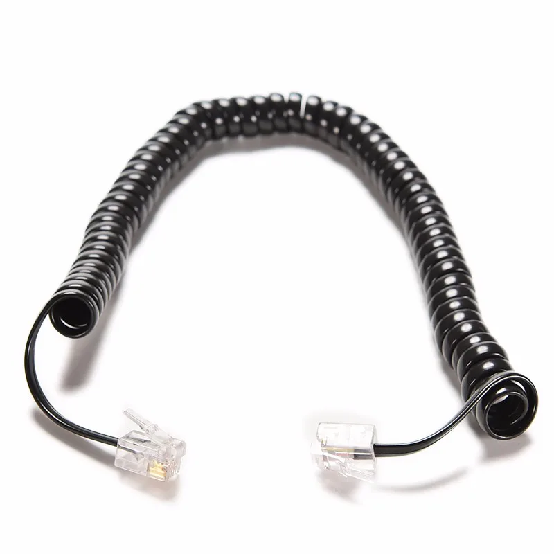 

6,5-футовый Телефонный Удлинитель телефонный удлинитель волнистый катушечный провод 2 м самый длинный телефонный Спиральный шнур