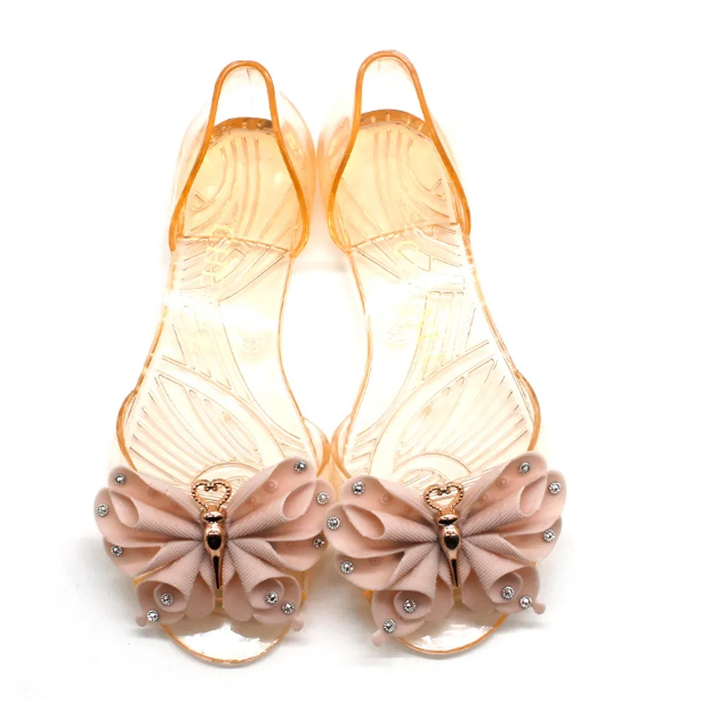 Сандалии SAGACE женские из ПВХ пляжные богемные босоножки с бабочками и цветами без